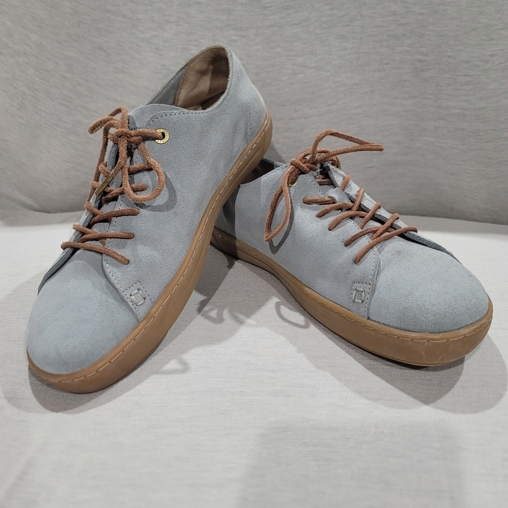 EUC! Birkenstock BEND LOW Suede Sneakers | Elemental Blue Women's Size 10 - Picture 3 of 10